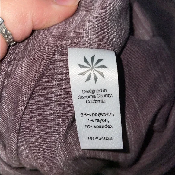 NWT Athleta Beyond Soft Avenues Purple Midi Ruched Long Sleeve Dress Size M - Picture 10 of 11